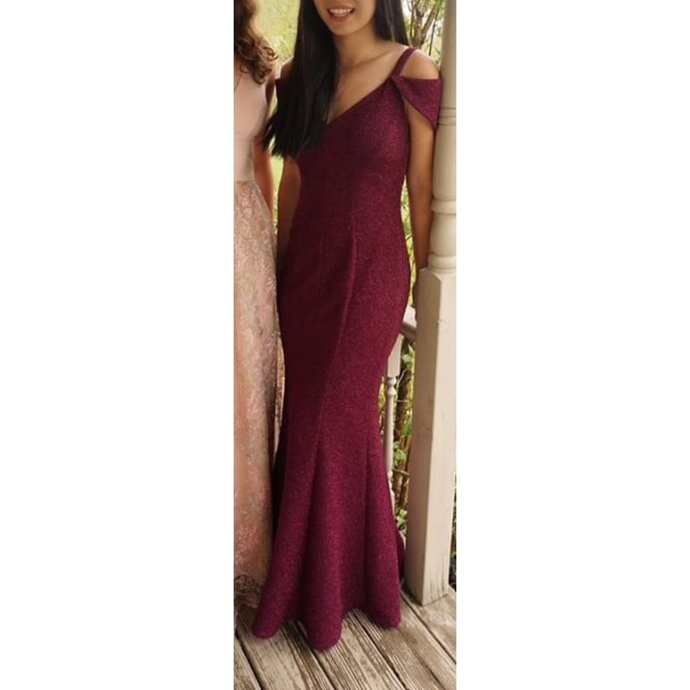 Open Shoulder Sparkly Mermaid Prom Dress